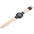 Miniatyrbillede 4 af 5: Til Garmin Lily 2 Active/Lily 2 håndledsrem 14mm Toplag Ko Læder Urrem - Sort Black
