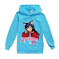 Miniatyrbillede 2 af 3: Ny Drenge Piger Casual Langærmet Hættetrøje Aphmau Børn Hættetrøje Sweatshirt Toppe Gave 9-10Years Light Blue