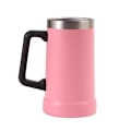 Miniatyrbilde 1 av 5: 700ML Ølseidel Dobbel Vegg Isolering Rustfritt Stål Kaffekopp Termokopp for Varme Kalde Drikker Stort Håndtak Knusesikker Eventyr Drikkekopp pink