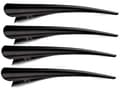 Ensfarget hårspenne nebbklips stor for styling og oppdeling (svart - 6 stk) black