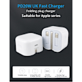 Pikkukuva 3 / 3: 20W nopea lataus USB-C -laturi ja kaapeli, yhteensopiva IPHONE 14/13/12/11/XR/XS/8/7/6/SE -mallien kanssa
