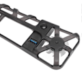 Miniatyrbild 3 av 5: Kylfläkt för PS5 Slim Konsol 3 Fläktar USB 3.0 Port Blå Bakgrundsbelysning Baksida
