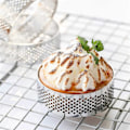Pikkukuva 2 / 5: Kakkurengas 9CM ranskalainen jälkiruoka pyöreä tortturengas ruostumaton teräs rei'itetty hedelmäpiirakka quiche kakku mousse muotti 5kpl