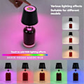 Miniatyrbilde 3 av 5: Trådløs flaskelampe RGB-moduser og 3-farget trinnløs dimming flaskelampeskjerm oppladbar flaskelampe White
