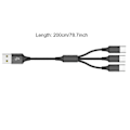 Miniatyrbild 3 av 5: Multi Laddningskabel Multi USB Laddare Kabel Nylonflätad 3/4/5 i 1 Multipel Laddningssladd med Typ-C Kontakter One for four