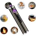 Miniatyrbillede 3 af 5: Elektrisk Lighter, USB Genopladelig Lighter, Buelamper med Strømindikatorlys, Flammeløs Lighter, Vindtæt Bærbar Lighter, Morsdagsgave til Mig