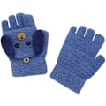Miniatyrbilde 5 av 5: Unisex Varme Myke Vinterstrikkehansker for Barn Gutter Jenter Hanske med Hundevotter (2 til 9 år)