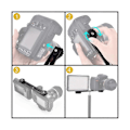 Miniatyrbilde 4 av 4: Dobbelt kamerafeste stativbrakett kamera blitsbraketter forlengelsesstang med 1/4 tommers skrue for kamera DSLR LED lysstativ mikrofon