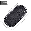 Miniatyrbild 4 av 5: Svart Virkad Väska Botten Bas 30x15cm Oval PU Läder Väska Formningsplatta med Spikhål för Vävd Läder Väska Axelväska, 2 Stycken, Hål: 4mm