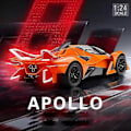 Pikkukuva 2 / 5: 1/24 Apollo Project EVO Bolide Rataurheilu Alloy Malliauto Keräily Diecast Ajoneuvo Ääni Valo Leluauto Lasten Lelu Lahja Evo red no box