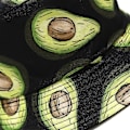 Miniatyrbilde 3 av 3: Unisex Vendbar Avokado Print Bøttehatt Solhatt For Menn Kvinner A Black