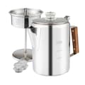 Kaffeperkolator til komfur til camping, perkolator kaffekande i rustfrit stål til camping