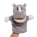 Plush handdocka, tecknad djurhanddocka, docka med rörlig mun, förskoleförälder-barn interaktionsguide