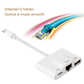 Miniatyrbild 3 av 4: Lightning till RJ45 Ethernet LAN 10/100Mbps Nätverksadapter med Lightning 8P för iPhone/iPad