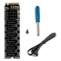 Pikkukuva 1 / 5: M.2 MKEY PCI-E Nouseva kortti M.2 NVME - SATA3.0 PCIE - SATA 6Gpbsx6-portin laajennuskortti ASM1166 Supp