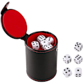 Miniatyrbild 1 av 5: Tärningskoppset med 10 Tärningar Läderimitation Professionell Tärningskopp med Lock för Spel, Yatzy, Casino, Farkle