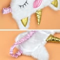 Miniatyrbild 3 av 5: Crday Enhörning Sovmask Barn Sovmask Söt Plysch Sovmask 3D Djurgåva