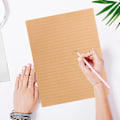 Pikkukuva 5 / 5: 100 kpl Vintage Kraft A5 vuorattu paperitavara Retro kirjoituspaperi
