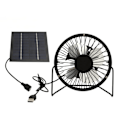 Miniatyrbillede 1 af 3: Solpanelventilator 5W USB 360 Graders Justerbar Solpanel Drivhusventilator til Udendørs Hønsehus og Hundehus