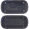 Miniatyrbild 1 av 5: Svart Virkad Väska Botten Bas 30x15cm Oval PU Läder Väska Formningsplatta med Spikhål för Vävd Läder Väska Axelväska, 2 Stycken, Hål: 4mm