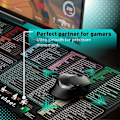 Miniatyrbillede 5 af 5: Excel Genvejstaster Musemåtte - Ekstra Stor XL Snydeark Gaming Musemåtte | PC Kontor Regneark Tastaturmåtte | Skridsikker Syet Kant