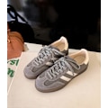 Miniatyrbillede 1 af 7: Læderversion af sports- og fritidssko i jordbærrosa til kvinder, tyske træningssko, der øger højden, Forrest Gump sko Grey 40
