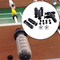 Miniatyrbillede 5 af 5: 8 stk. Bordfodboldgreb med endeprop Bordfodbold Børn Komfortabel håndtering med 2 små fodbolde