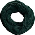Miniatyrbilde 1 av 5: Damers Tykk Ribbestrikket Vinter Infinity Circle Loop Skjerf Premium Twist Dark Green