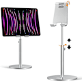 Miniatyrbilde 1 av 5: Oppgradert iPad-nettbrettstativ for skrivebord, justerbar skrivebordsmobiltelefon-nettbrettstativholder for iPad Pro 9.7, 10.5, 11, 12.9 Air Mini 5./6. generasjon