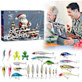 Miniatyrbild 2 av 5: Julkalender för Fiske 2024 - Fiskebete Set, Fiskeutrustning för Vuxna Män Pojkar, Fisketillbehör (24 st)