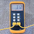 Miniatyrbild 3 av 5: Digital K Typ Termoelement Termometer (-50-1300C) Dubbel Kanal, 2 Termometer Rörklämmor och 2 Se