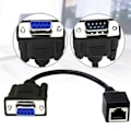 Pikkukuva 2 / 5: RJ45 - RS232 DB9 9-nastainen uros - RJ45 naaras CAT5 Ethernet-konsolit Ethernet-jatkoadapterit tiedonsiirtokaapeli FM
