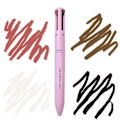 Miniatyrbillede 3 af 5: Zihaisheng 4 I 1 Makeup Pen 4 Farver Bærbar Øjenbryn Eyeliner Læbeblyant Highlighter Øjenmakeup Skønhedspen