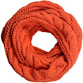 Miniatyrbillede 1 af 5: Dame Tyk Ribstrikket Vinter Infinity Circle Loop Halstørklæde Premium Twist Orange