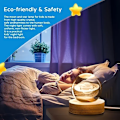 Miniatyrbild 3 av 4: 3D Galaxy Kristallkula Nattlampa, Färgglad LED Lamphållare, Färgskiftande Lampa som Födelsedagspresent till Tonårspojkar och Flickor