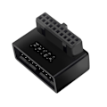 Miniatyrbillede 1 af 5: USB 3.0 19/20-polet Han til Hun Forlængeradapter Vinklet 90 Grader Konverter PH19A