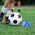 Miniatyrbillede 4 af 5: Fodbold keglemarkører, træningskeglemarkører, med netpose, faste spændestropper, 5 farvede sportsskemaer, til fodboldtræning
