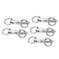 Miniatyrbilde 3 av 5: Rustfritt Stål Roterende Svivelring Fiskekrok Kobling - 5 stk/lot (3.5#)