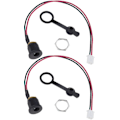 Pikkukuva 1 / 5: 2 kpl Sähköpyörän latausportin korvaus E-pyörän skootterin DC-latausportti Yhteensopiva latausportti DC5.5 x 2.1mm Lisätarvikkeet 16cm/6.3tuumaa