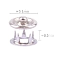 Miniatyrbillede 3 af 5: Metalknapper med tryklås, fastgørelsestang, presserværktøjssæt, ergonomisk design, let at bruge, syfri stofknapper, tøjknapper 150pcs