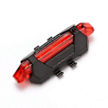 Miniatyrbillede 3 af 4: Genopladelig USB LED Cykel Baglygte Rød Lys Cykling LED Bag Multi Farve. (rød + hvid) (2 stk