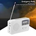 Pikkukuva 3 / 5: Hätäradio aurinko- ja käsikammella, itselataava, akku USB-latauksella FM/AM-radio LED-taskulamppu VIHREÄ