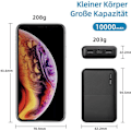 Miniatyrbillede 2 af 4: Bærbar powerbank oplader 10000mAh, eksternt batteri med høj kapacitet 2.4 A 2 porte med USB (10000mah)