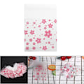 Miniatyrbillede 5 af 5: 100 stk Blomstermønstrede Plastikkageposer til Bryllup (Oriental Cherry Design, 7x7cm) - Perfekt til Kiks & Slik