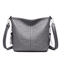 Miniatyrbillede 1 af 2: Autentiske Kvaster Dame Crossbody Tasker Dame Luksus Lædertasker og Håndtasker Dame Skuldertasker Designer Spandtasker Grå