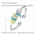 Miniatyrbillede 4 af 5: Angstring Lindre Stress Fidget Spinner Bekymringsperler Meditation Justerbare Ringe