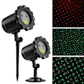 Miniatyrbillede 2 af 3: Dynamisk stjerneklar himmel rød og grøn laserlys julemønster laserprojektionslys fjernbetjening scene lys udendørs ildfluelyg