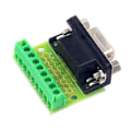 Miniatyrbillede 2 af 4: Db9 Han / Hun Konnektor Adapter Skrue Terminal 9-pin 9-hul Rs232 Rs485 Han