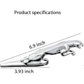 Pikkukuva 3 / 5: Jaguarille 3D-emblemi Auton Etuosaan, Auton Peite, Kromattu Kotka-merkki, Auton Tarvikkeet
