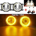Miniatyrbilde 1 av 5: Kompatibel Angel Eye tåkelyktmontering for Peugeot 207 2006-2012 bil frontfanger tåkelykt med halo ring kjørelys H11 12v Warm Whit and Yelow